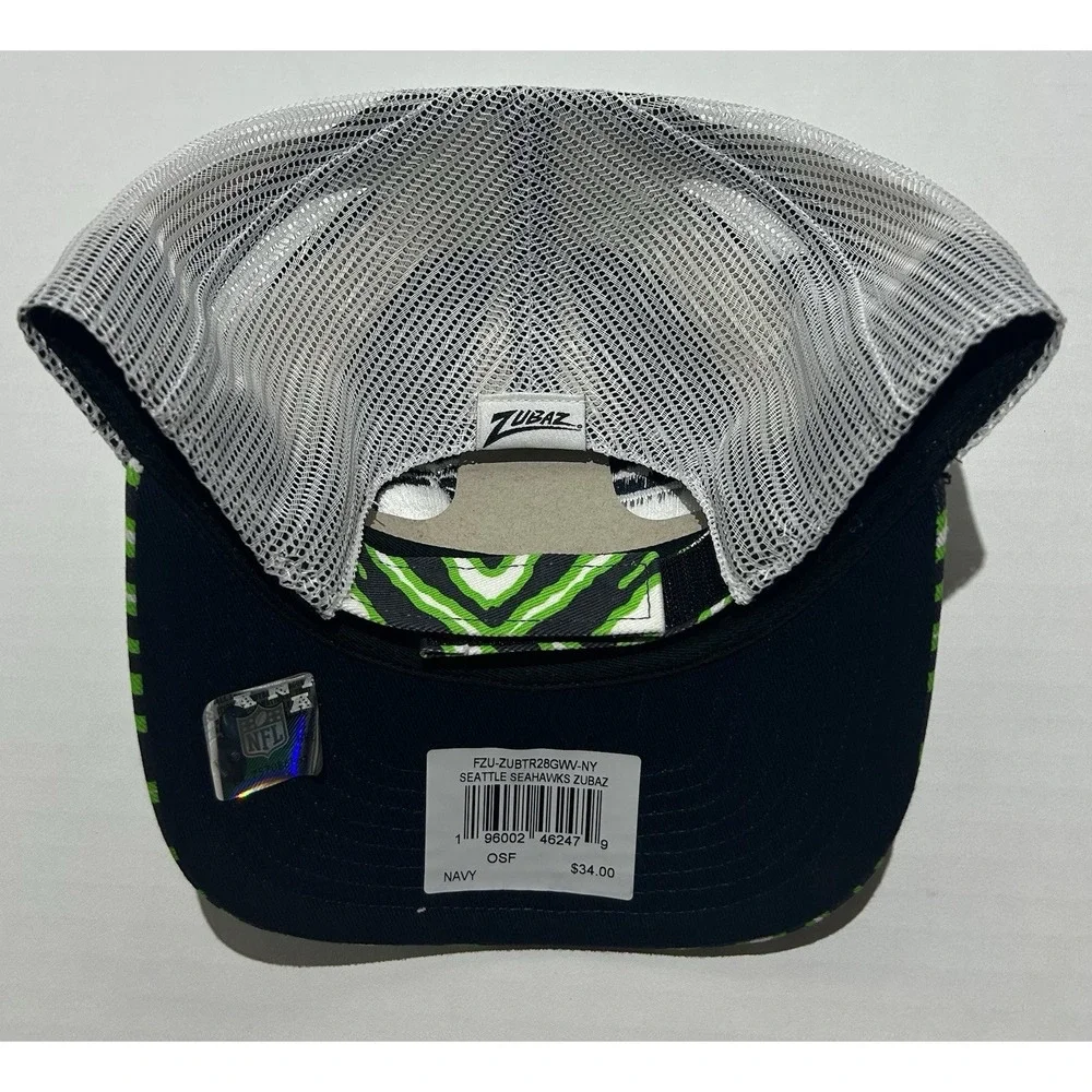NEW Seattle Seahawks '47 Trucker Snapback Zubaz Adjustable Hat Zebra Stripe NFL